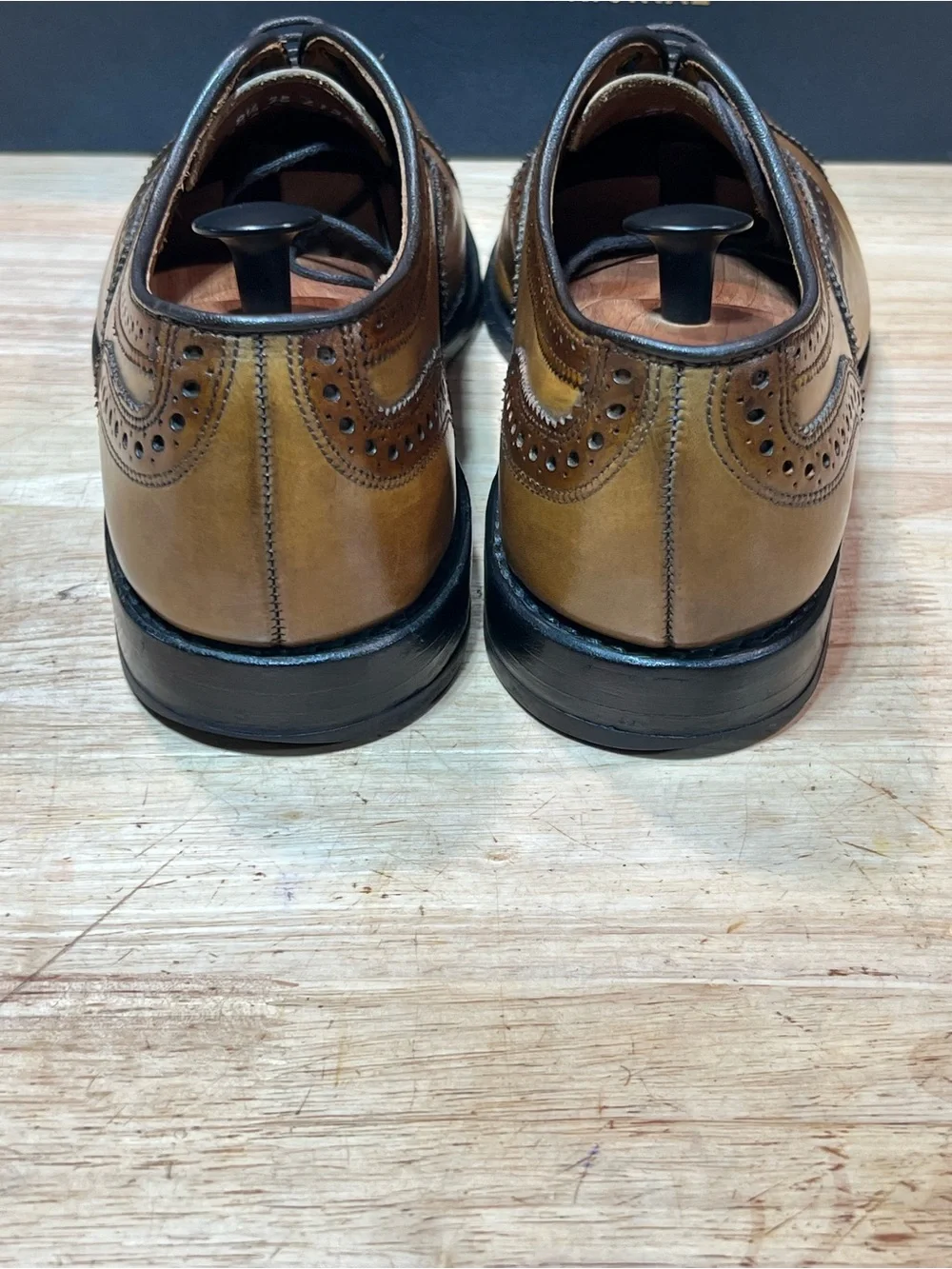 Allen Edmonds Strand Men’s Brogue Cap Toe Oxfords With Patinas Sz 8.5 2E 🇺🇸